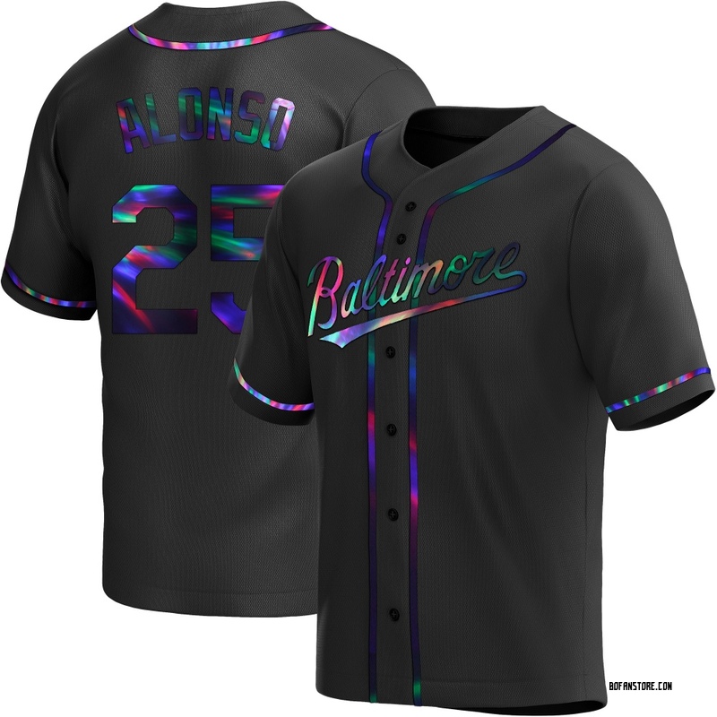 Replica Pete Alonso Youth Baltimore Orioles Black Holographic Alternate Jersey