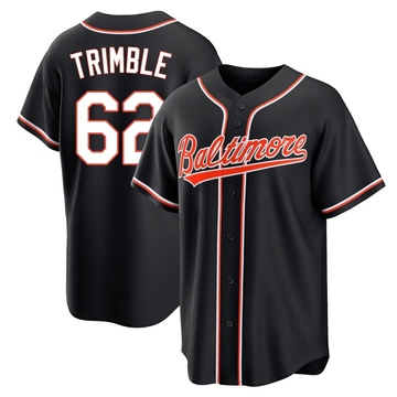 Replica Reed Trimble Men's Baltimore Orioles Black Fashion Out Jersey
