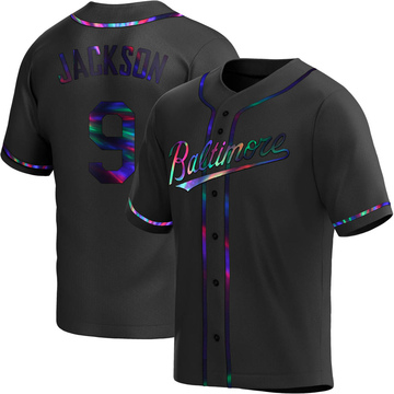 Replica Reggie Jackson Youth Baltimore Orioles Black Holographic Alternate Jersey