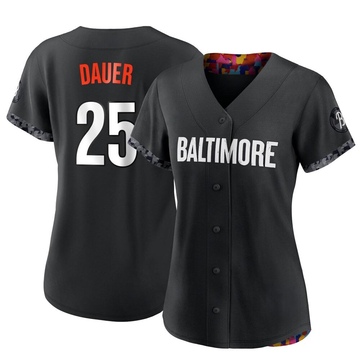 Replica Rich Dauer Women's Baltimore Orioles Black 2023 City Connect Jersey