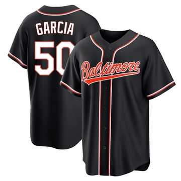 Replica Rico Garcia Men's Baltimore Orioles Black Fashion Out Jersey