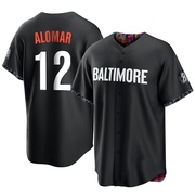 Replica Roberto Alomar Men's Baltimore Orioles Black 2023 City Connect Jersey