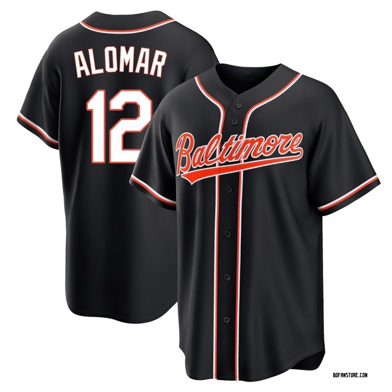 Replica Roberto Alomar Youth Baltimore Orioles Black Fashion Out Jersey