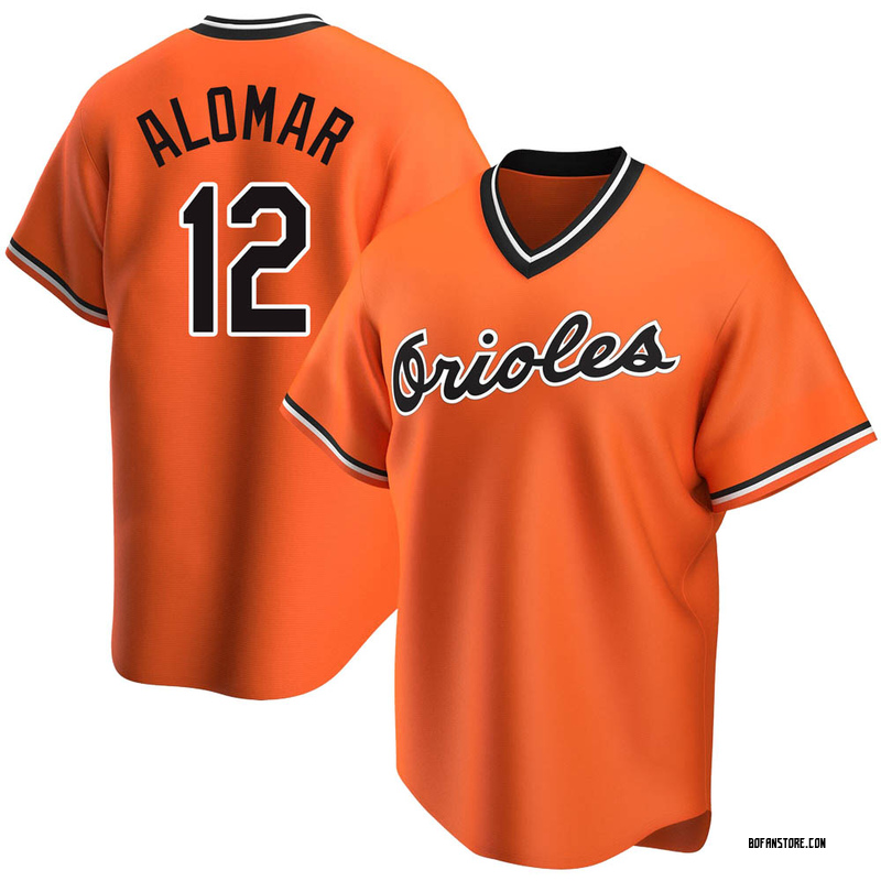 Replica Roberto Alomar Youth Baltimore Orioles Orange Alternate Cooperstown Collection Jersey