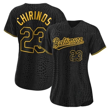 Replica Robinson Chirinos Women's Baltimore Orioles Black Snake Skin City Jersey