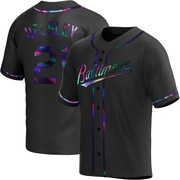 Replica Ryan Helsley Men's Baltimore Orioles Black Holographic Alternate Jersey