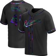 Replica Ryan Noda Youth Baltimore Orioles Black Holographic Alternate Jersey