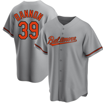 Replica Rylan Bannon Youth Baltimore Orioles Gray Road Jersey