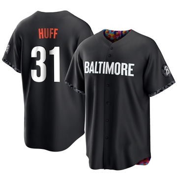 Replica Sam Huff Men's Baltimore Orioles Black 2023 City Connect Jersey