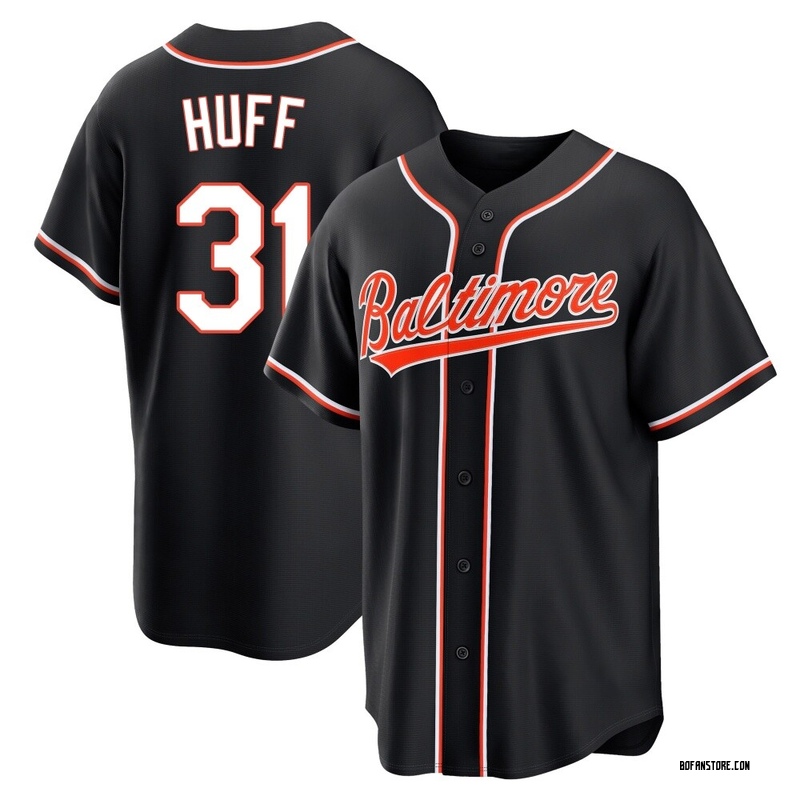 Replica Sam Huff Men's Baltimore Orioles Black Fashion Out Jersey