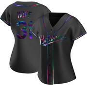 Replica Sam Huff Women's Baltimore Orioles Black Holographic Alternate Jersey