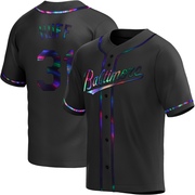 Replica Sam Huff Youth Baltimore Orioles Black Holographic Alternate Jersey