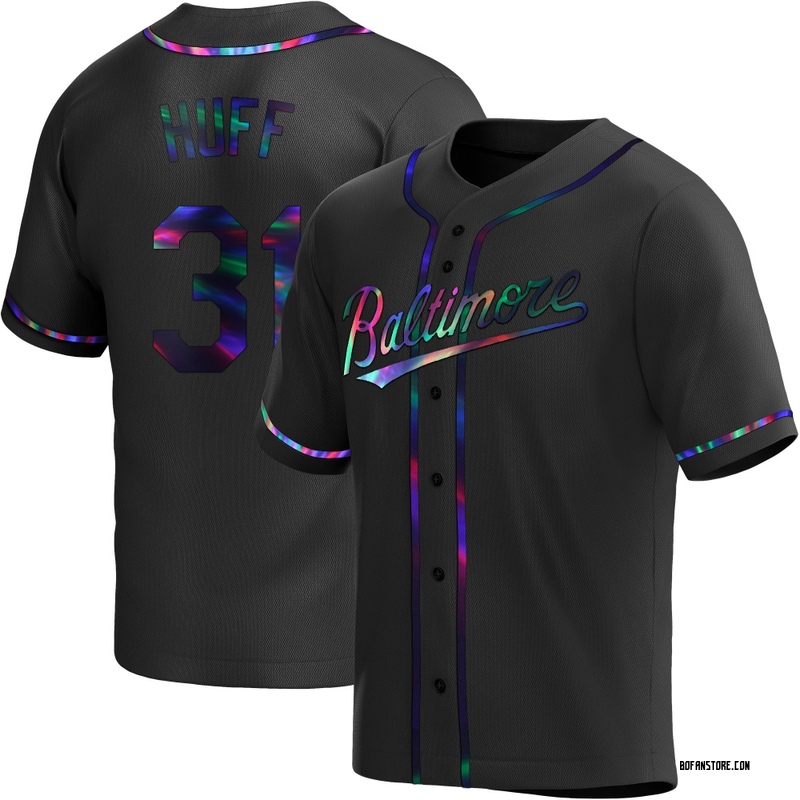 Replica Sam Huff Youth Baltimore Orioles Black Holographic Alternate Jersey