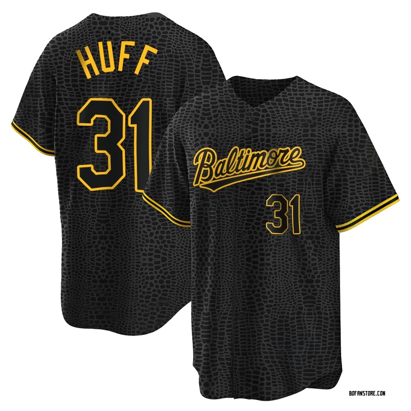 Replica Sam Huff Youth Baltimore Orioles Black Snake Skin City Jersey