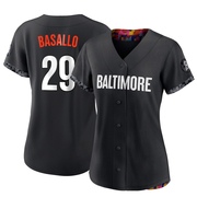 Replica Samuel Basallo Women's Baltimore Orioles Black 2023 City Connect Jersey