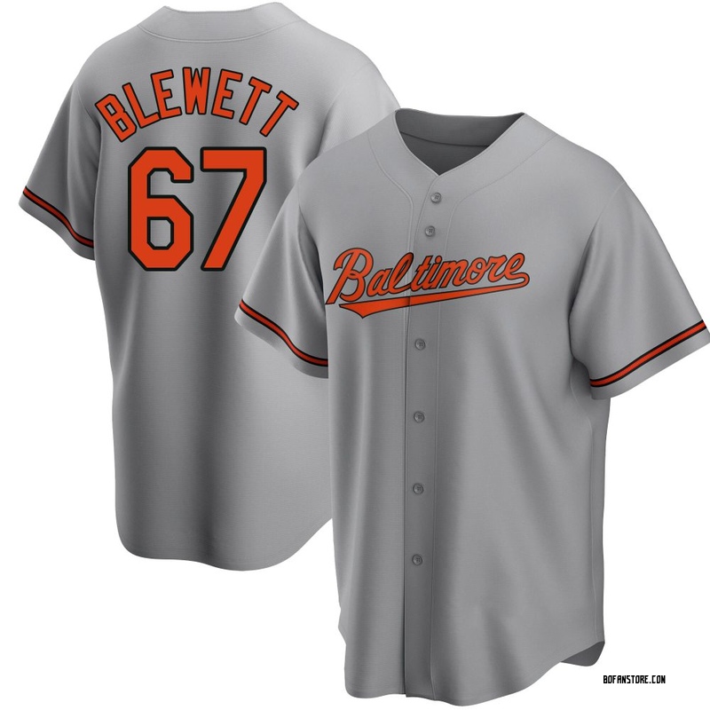 Replica Scott Blewett Youth Baltimore Orioles Gray Road Jersey