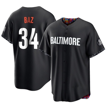 Replica Shane Baz Men's Baltimore Orioles Black 2023 City Connect Jersey