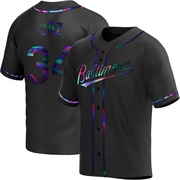 Replica Shane Baz Men's Baltimore Orioles Black Holographic Alternate Jersey