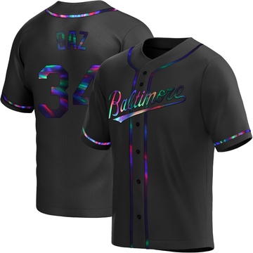Replica Shane Baz Men's Baltimore Orioles Black Holographic Alternate Jersey
