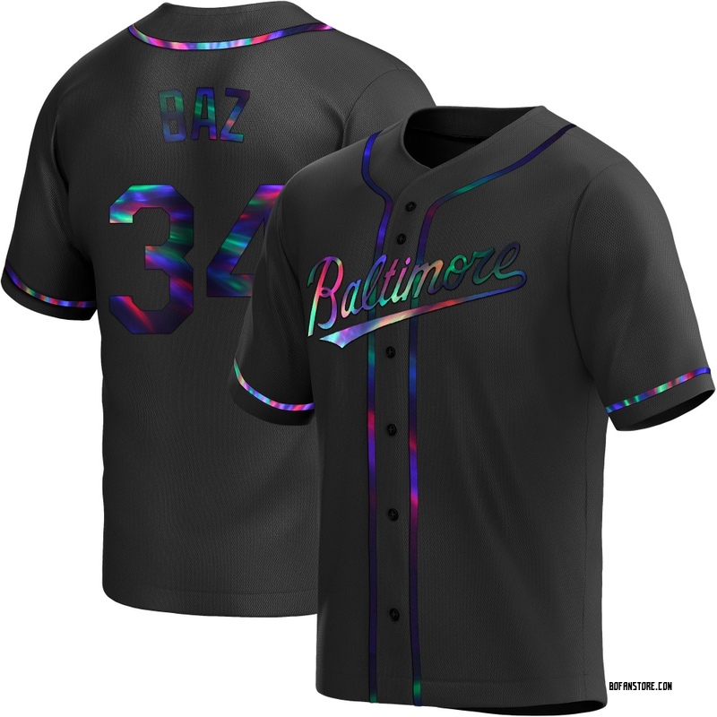 Replica Shane Baz Men's Baltimore Orioles Black Holographic Alternate Jersey