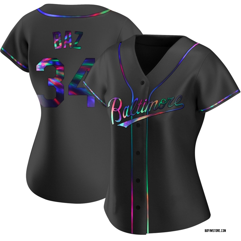 Replica Shane Baz Women's Baltimore Orioles Black Holographic Alternate Jersey
