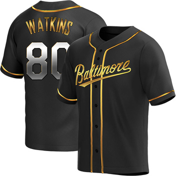 Replica Spenser Watkins Men's Baltimore Orioles Black Golden Alternate Jersey