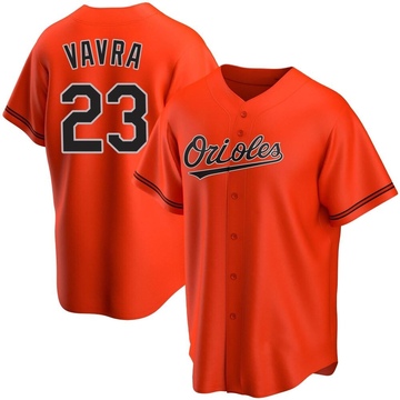 Replica Terrin Vavra Men's Baltimore Orioles Orange Alternate Jersey