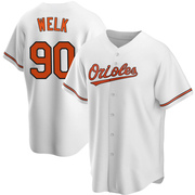 Replica Toby Welk Men's Baltimore Orioles White Home Jersey