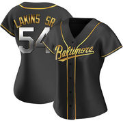 Replica Travis Lakins Sr. Women's Baltimore Orioles Black Golden Alternate Jersey