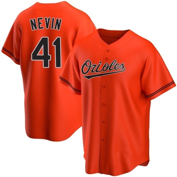 Replica Tyler Nevin Men's Baltimore Orioles Orange Alternate Jersey