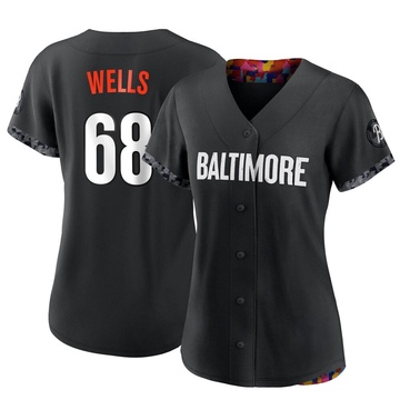 Replica Tyler Wells Women's Baltimore Orioles Black 2023 City Connect Jersey