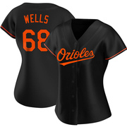 Replica Tyler Wells Women's Baltimore Orioles Black Alternate Jersey
