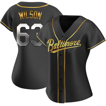 Replica Tyler Wilson Women's Baltimore Orioles Black Golden Alternate Jersey
