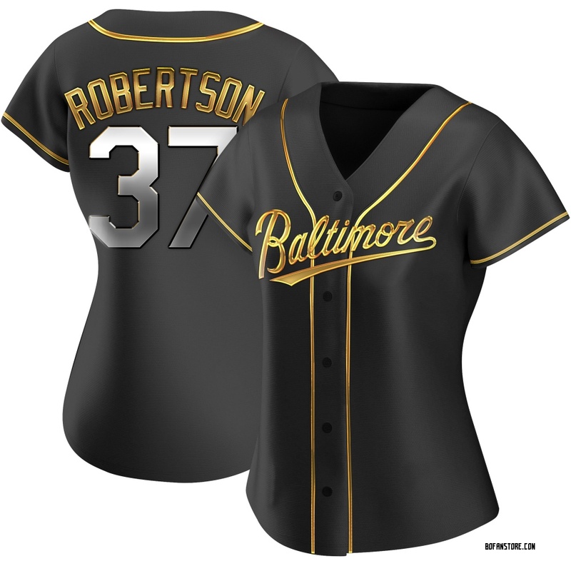 Replica Will Robertson Women's Baltimore Orioles Black Golden Alternate Jersey