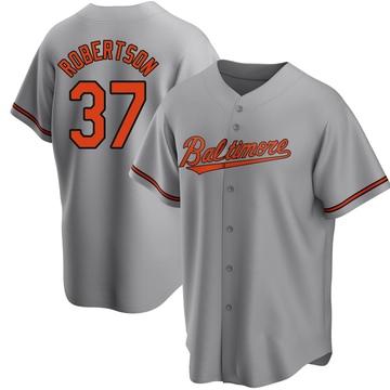 Replica Will Robertson Youth Baltimore Orioles Gray Road Jersey