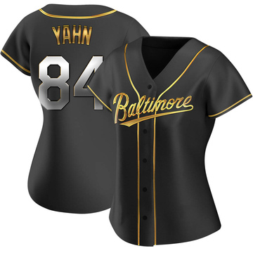Replica Willy Yahn Women's Baltimore Orioles Black Golden Alternate Jersey