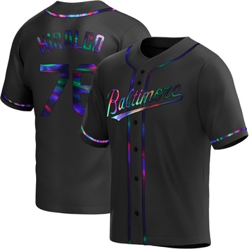 Replica Yaramil Hiraldo Youth Baltimore Orioles Black Holographic Alternate Jersey