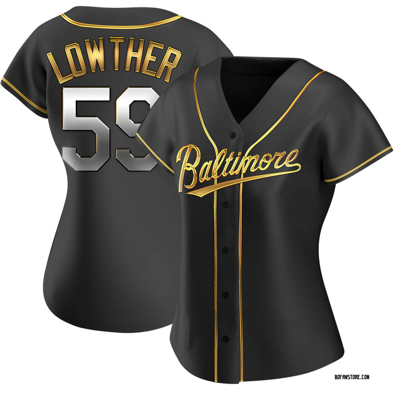 Replica Zac Lowther Women's Baltimore Orioles Black Golden Alternate Jersey