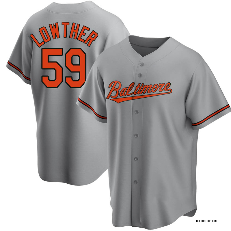 Replica Zac Lowther Youth Baltimore Orioles Gray Road Jersey
