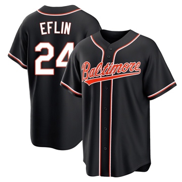 Replica Zach Eflin Men's Baltimore Orioles Black Fashion Out Jersey
