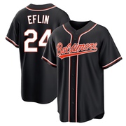 Replica Zach Eflin Youth Baltimore Orioles Black Fashion Out Jersey