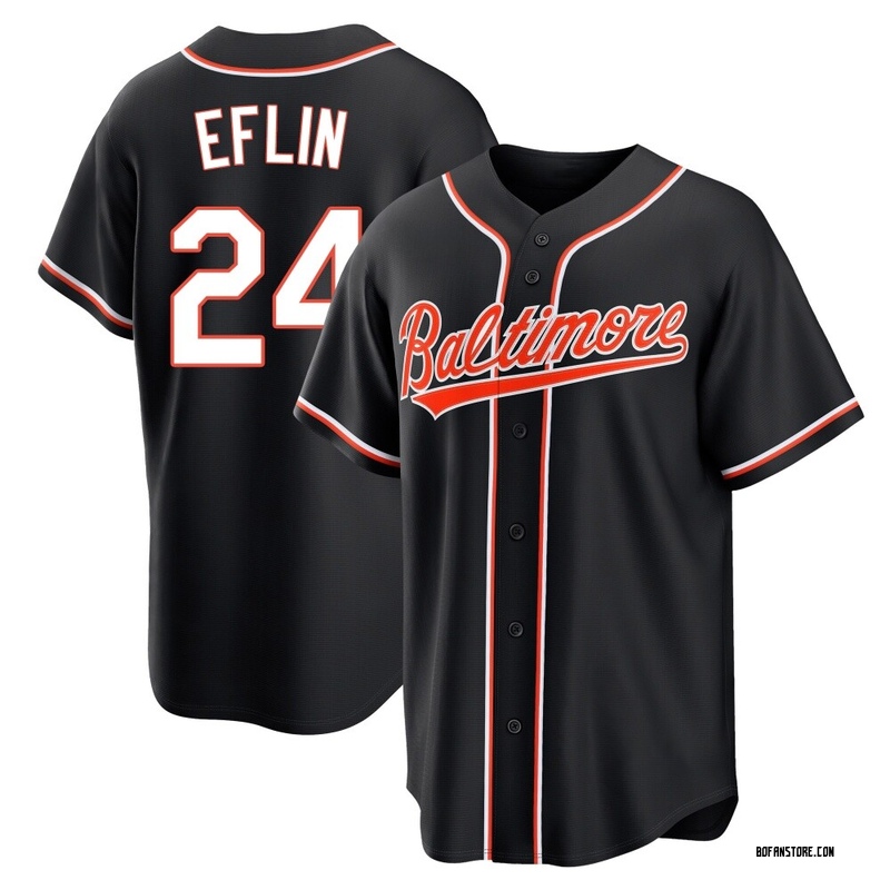 Replica Zach Eflin Youth Baltimore Orioles Black Fashion Out Jersey