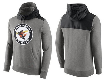 Men's Baltimore Orioles Gray Cooperstown Collection Hybrid Pullover Hoodie